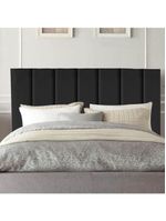 Cabeceira Estofada Cama Casal Queen Size 160 Cm Laura Veludo Preto