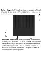 Cabeceira Estofada Cama Casal Queen Size 160 Cm Laura Veludo Preto