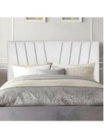 Cabeceira Estofada Cama Casal Queen Size 160 Cm Louise Corino Branco