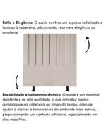 Cabeceira Estofada Cama Casal Queen Size 160 Cm Laura Suede Bege