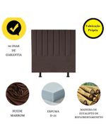 Cabeceira Estofada Cama Casal 140 Cm Lívia Suede E Frame Marrom