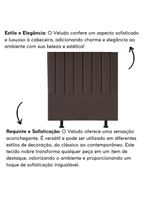 Cabeceira Estofada Cama Casal 140 Cm Lívia Suede E Frame Marrom