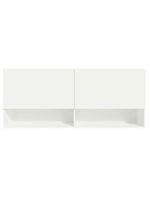 Armário aéreo para escritório com nicho e prateleira 120cm branco madesa