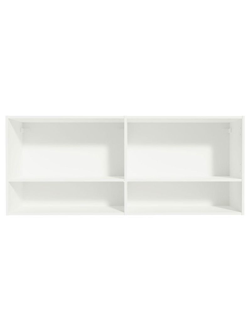 Armário aéreo para escritório com nicho e prateleira 120cm branco madesa