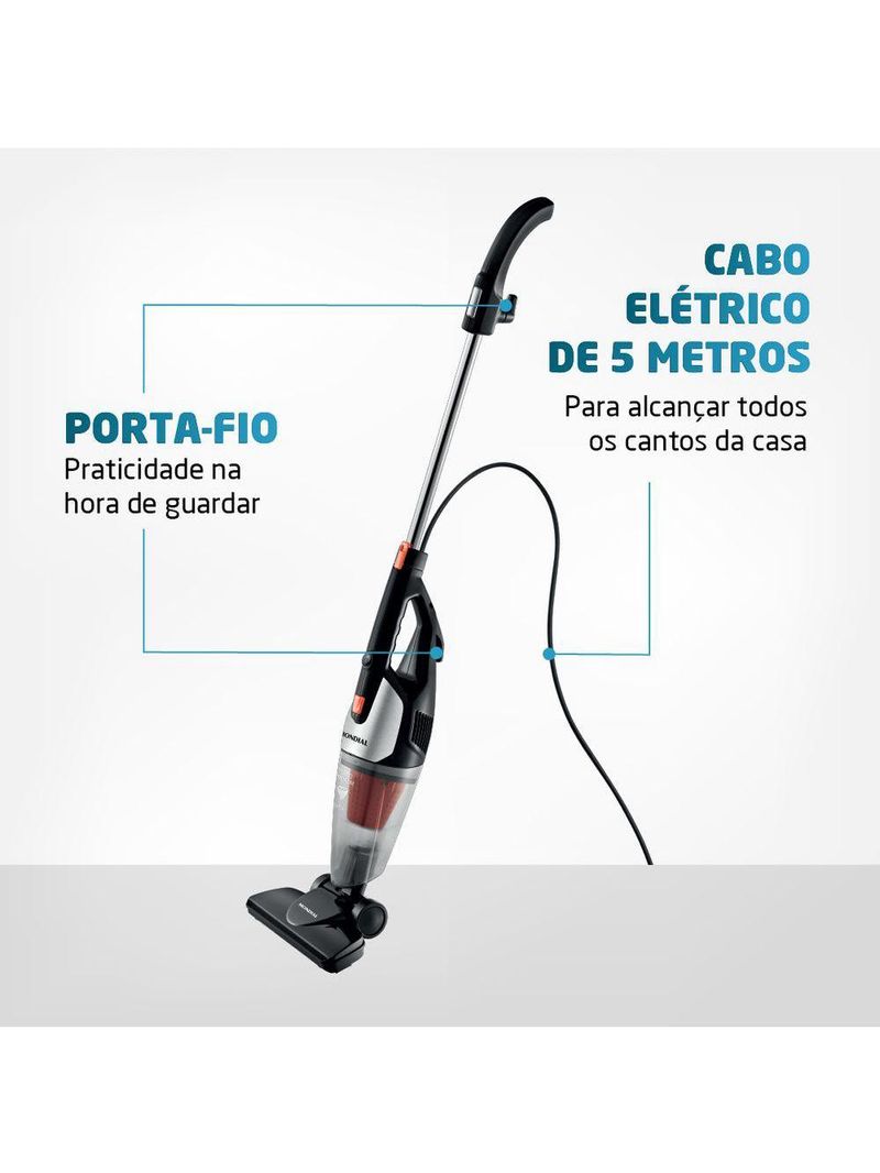 Aspirador De Pó Mondial Turbo PremiumAp-31127v-preto/laranja