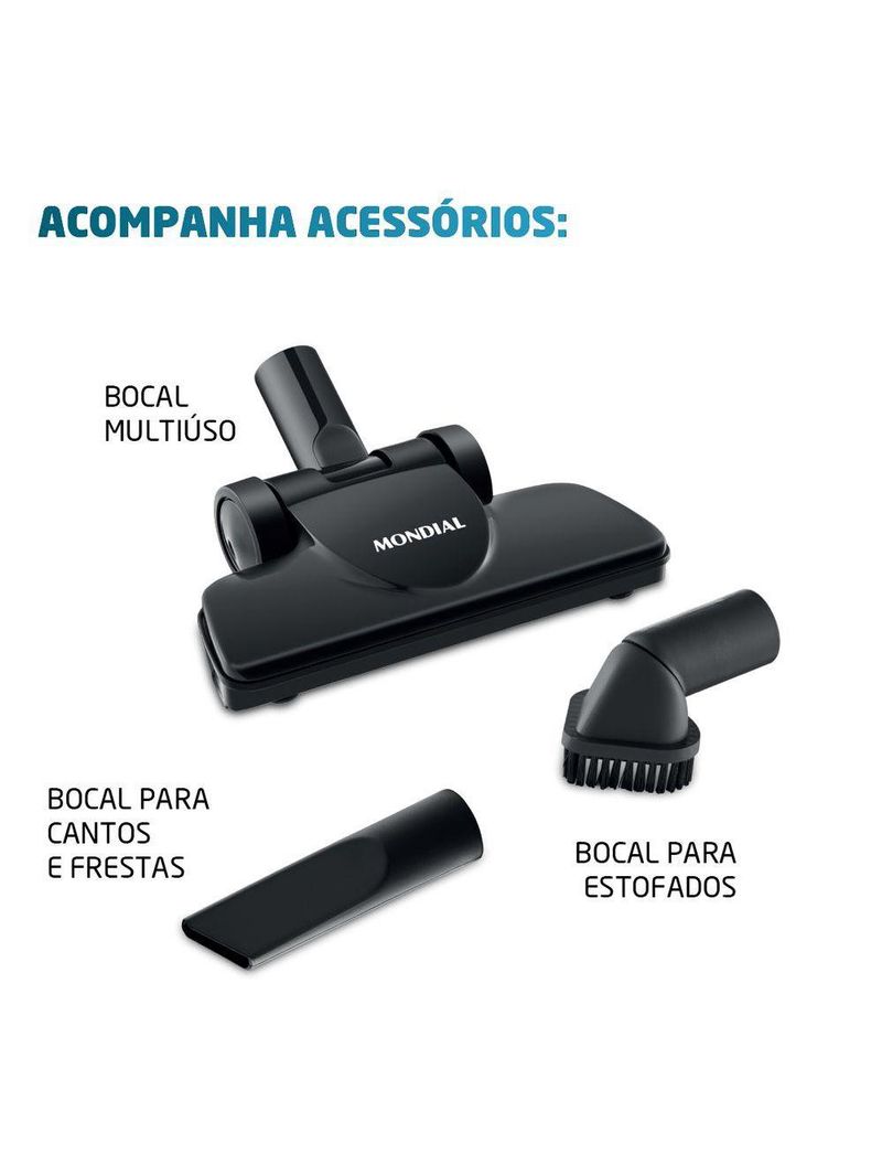 Aspirador De Pó Mondial Turbo PremiumAp-31127v-preto/laranja