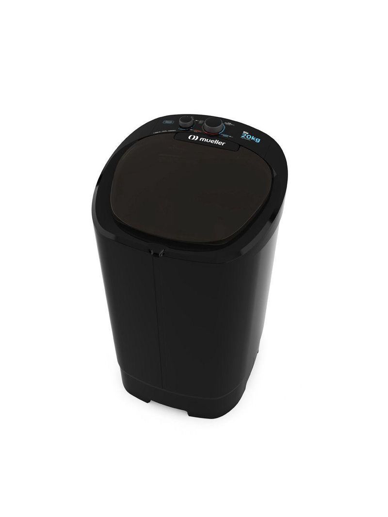 Lavadora Semiautomática Tanquinho Mueller 20kg Preto 220 V