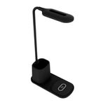 Luminária multi haste flexível com porta canetas e carregador wireless 10w - cb171