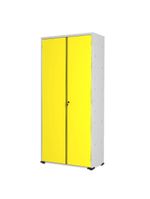 Armário Aço Escritório Fechadura 3 Prateleiras Ea301 Amarelo