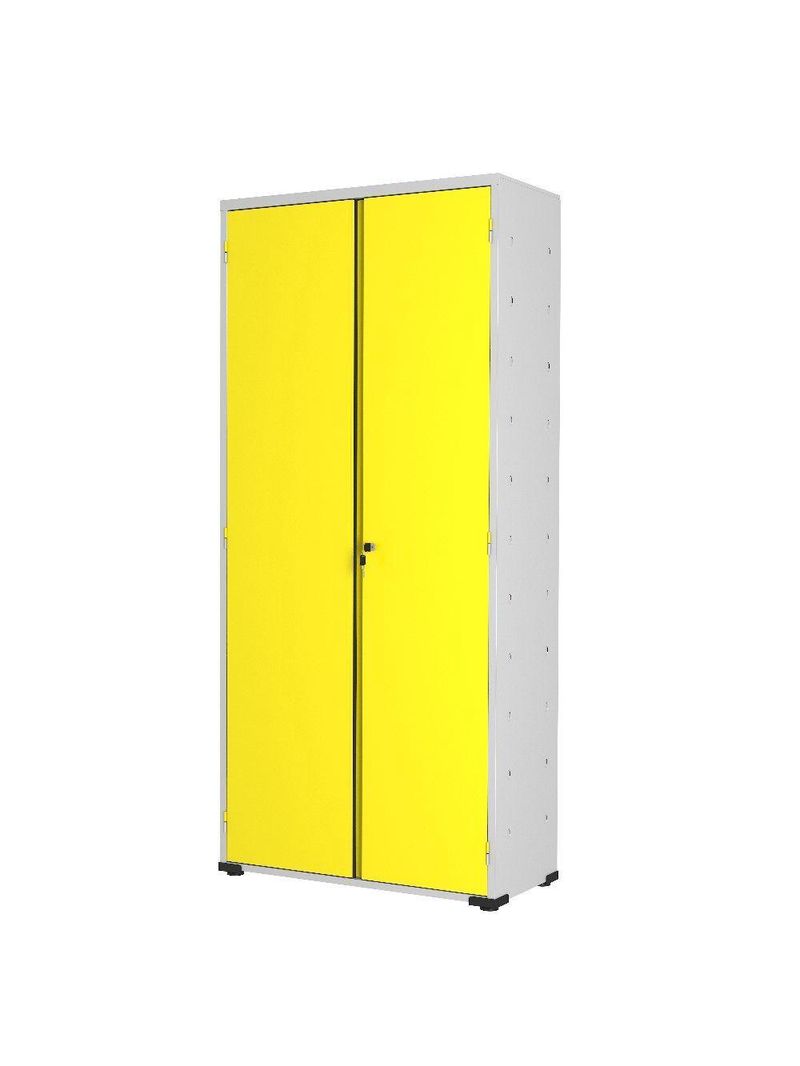 Armário Aço Escritório Fechadura 3 Prateleiras Ea301 Amarelo