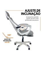 Cadeira De Escritório Presidente Executiva Oficial Supreme Cinza
