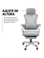Cadeira De Escritório Presidente Executiva Oficial Supreme Cinza