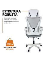 Cadeira De Escritório Presidente Executiva Oficial Supreme Cinza