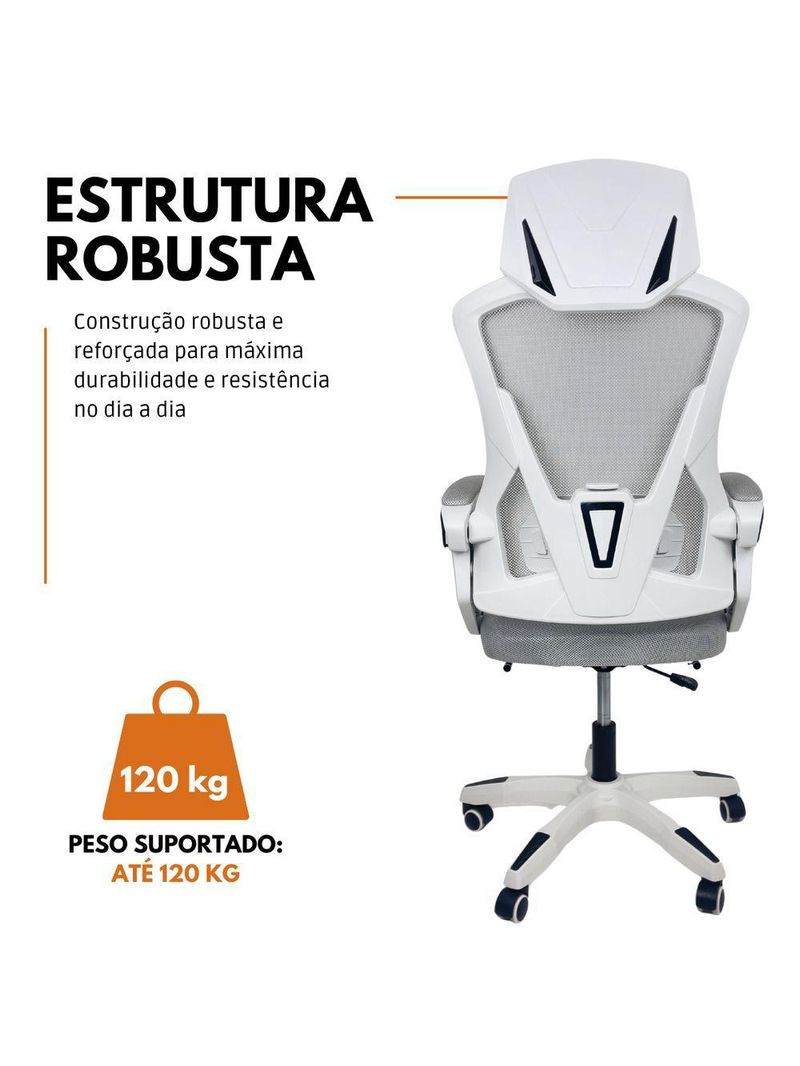 Cadeira De Escritório Presidente Executiva Oficial Supreme Cinza