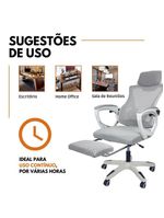 Cadeira De Escritório Presidente Executiva Oficial Supreme Cinza