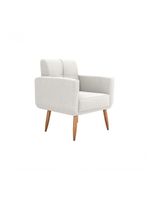 Poltrona Cadeira Decorativa Escritório Havana Matrix Bege
