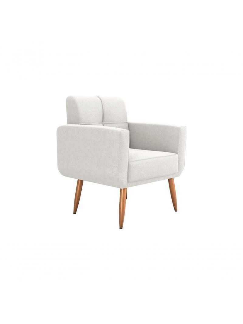 Poltrona Cadeira Decorativa Escritório Havana Matrix Bege