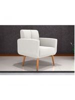 Poltrona Cadeira Decorativa Escritório Havana Matrix Bege