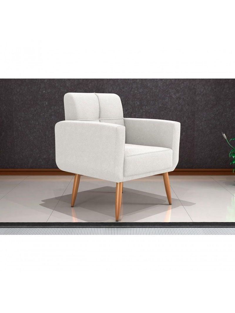 Poltrona Cadeira Decorativa Escritório Havana Matrix Bege