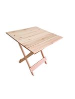 Conjunto Mesa 2 Cadeiras Dobráveis Em Madeira Para Churrasqueira Natural
