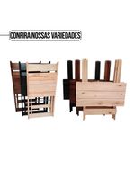 Conjunto Mesa 2 Cadeiras Dobráveis Em Madeira Para Churrasqueira Natural