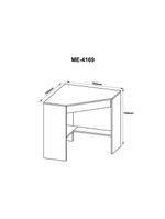 Mesa Canto p/Escritório Canto ME4169 c/ 1 Gaveta Branco - Tecno Mobili
