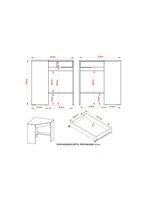Mesa Canto p/Escritório Canto ME4169 c/ 1 Gaveta Branco - Tecno Mobili