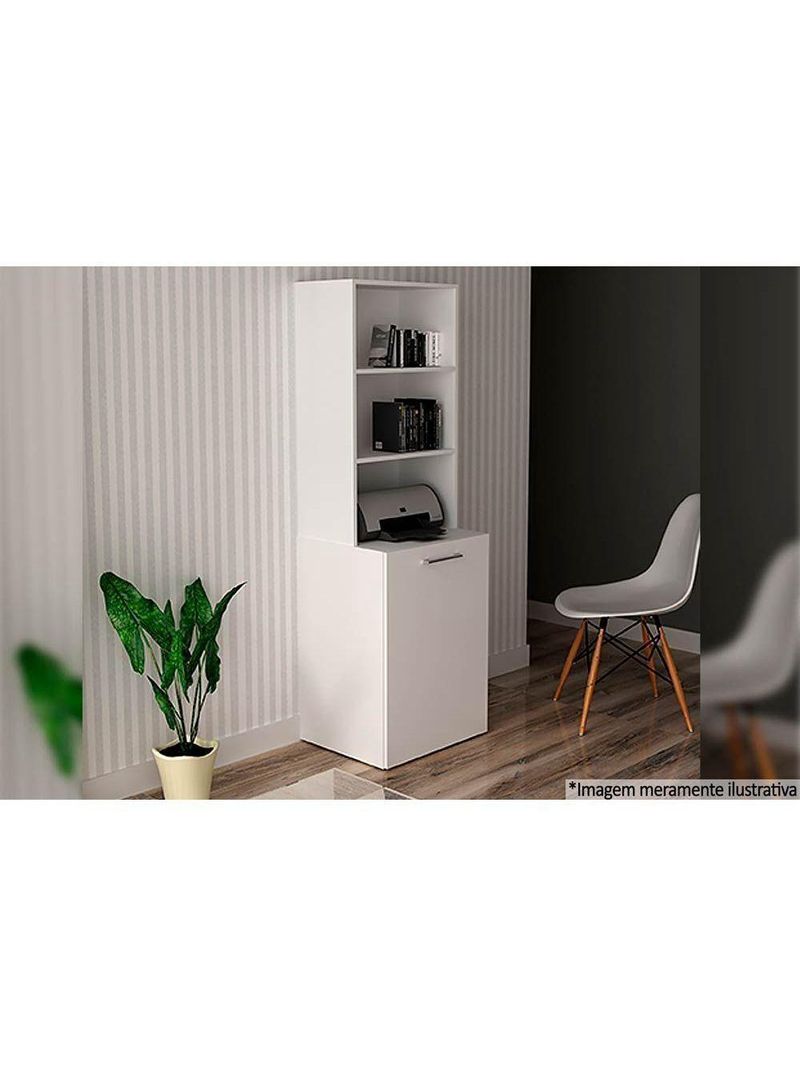 Mesa Multiuso Escritório Retrátil ME4171 c/ 5 Nichos Amêndoa - Tecno Mobili