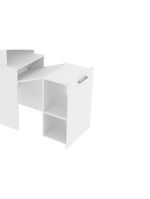 Mesa Multiuso Escritório Retrátil ME4171 c/ 5 Nichos Amêndoa - Tecno Mobili