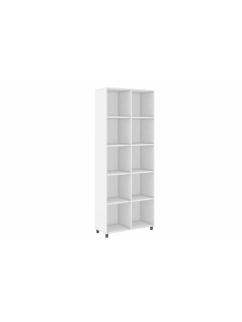 Estante de Escritório ESM225 c/ 10 Nichos Branco - Movelbento