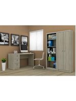 Armário de Escritório ME4105 c/ 2 Portas Preto - Tecno Mobili