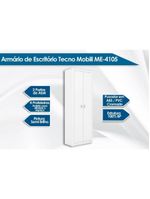Armário de Escritório ME4105 c/ 2 Portas Preto - Tecno Mobili