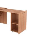 Mesa Multiuso Escritório Retrátil ME4170 c/ 2 Nichos Amêndoa - Tecno Mobili