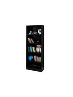 Estante Livreiro de Escritório ME4141 c/ 4 Prateleiras Preto - Tecno Mobili