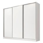 Guarda-roupa casal 100% mdf madesa nantes 3 portas de correr branco