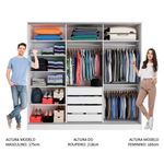 Guarda-roupa casal 100% mdf madesa nantes 3 portas de correr branco