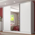 Guarda roupa casal 100% mdf com espelho madesa royale 3 portas de correr