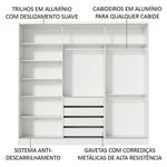 Guarda roupa casal 100% mdf com espelho madesa royale 3 portas de correr