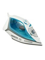 Ferro de passar a vapor black decker fx3060 com base antiaderente - azul e branco