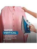 Ferro de passar a vapor black decker fx3060 com base antiaderente - azul e branco