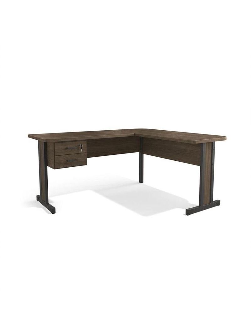 Mesa De Escritório Em L 2 Gavetas Versatile 1,70m X 1,50m