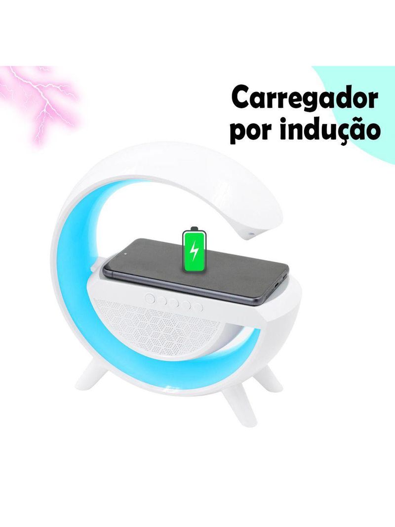 Caixa De Som Bluetooth Carregamento Por Indução Luminária Bluetooth Portátil