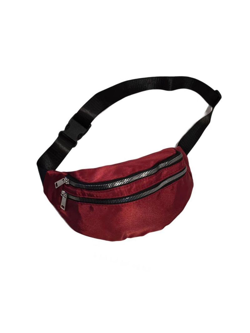 Pochete Celular Bolsa Academia Cintura 2 Compartimentos Vinho
