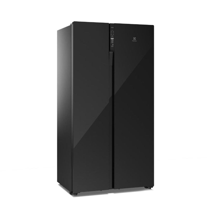 Geladeira electrolux frost free 531l side by side inverter es5gb tecnologia autosense preto