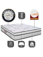 Colchão king cama inbox moderne ortopédico com camada especial de espuma d45 25x193x203cm - branco/grafite