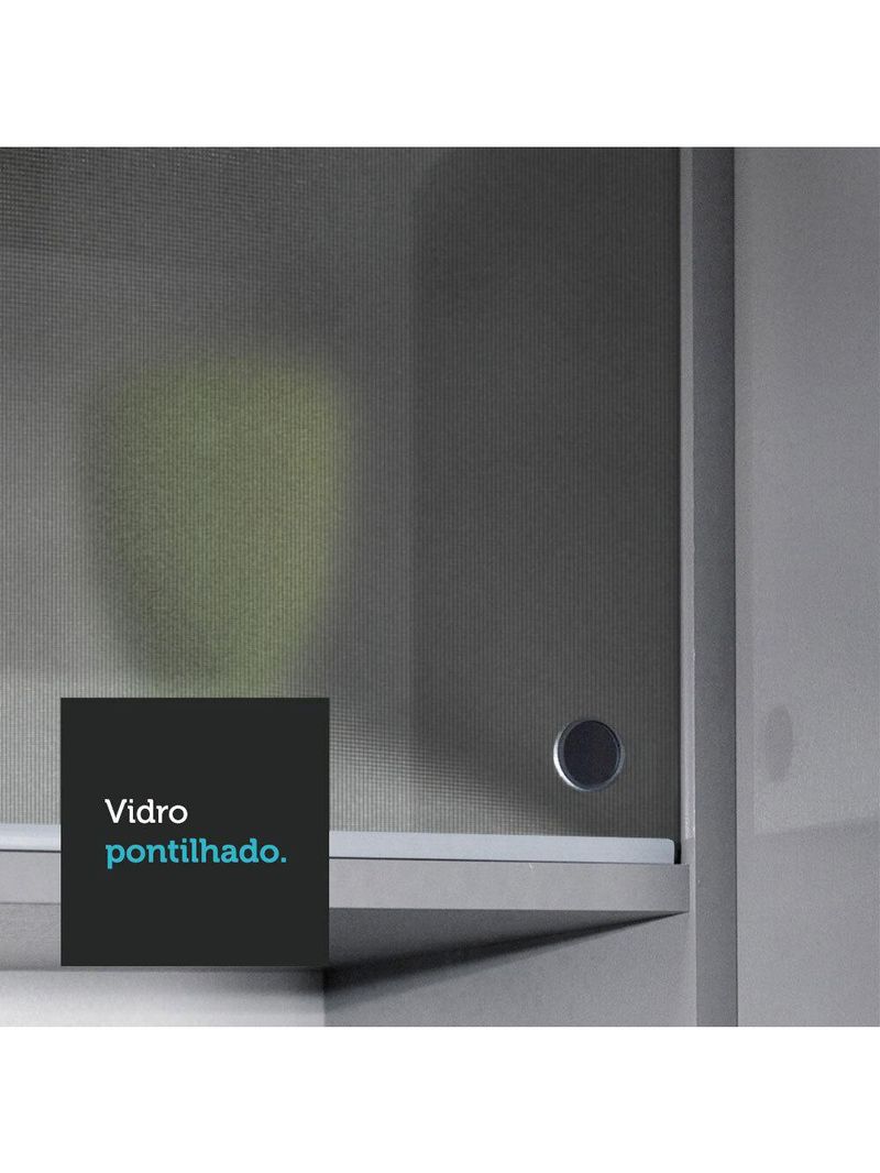 Armário de cozinha completa 260cm cinza nice madesa 07