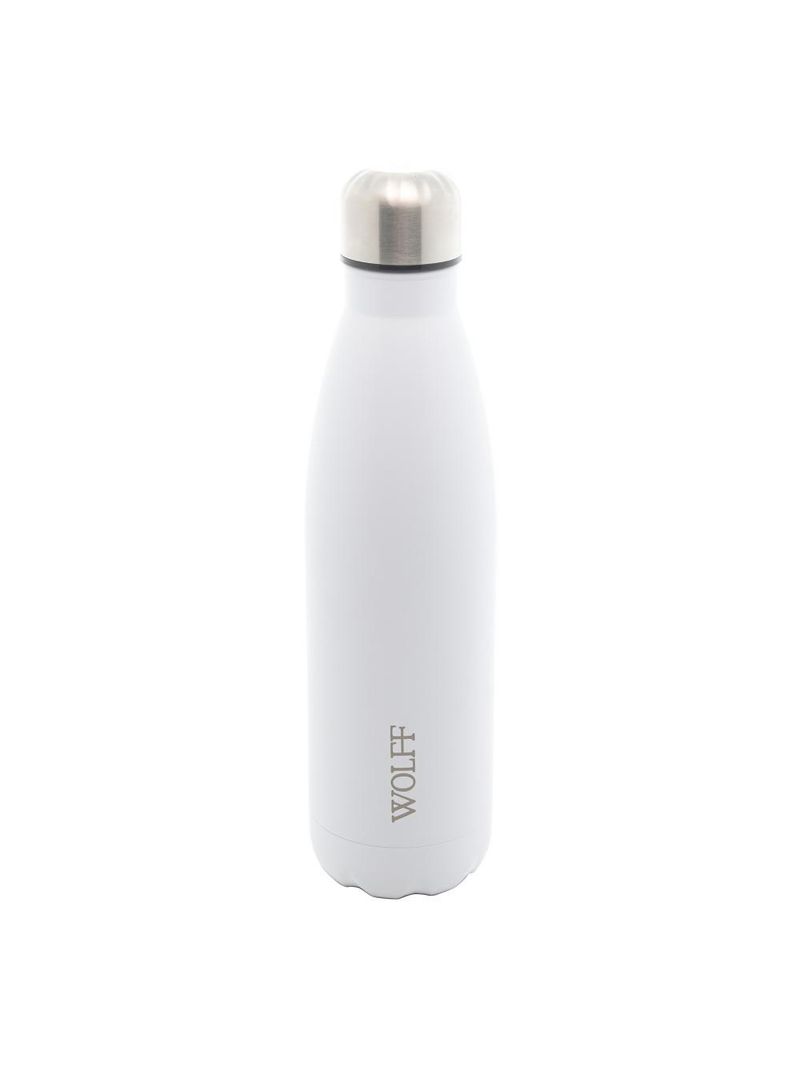 Garrafa térmica wolff ice de aço inox parede dupla branca