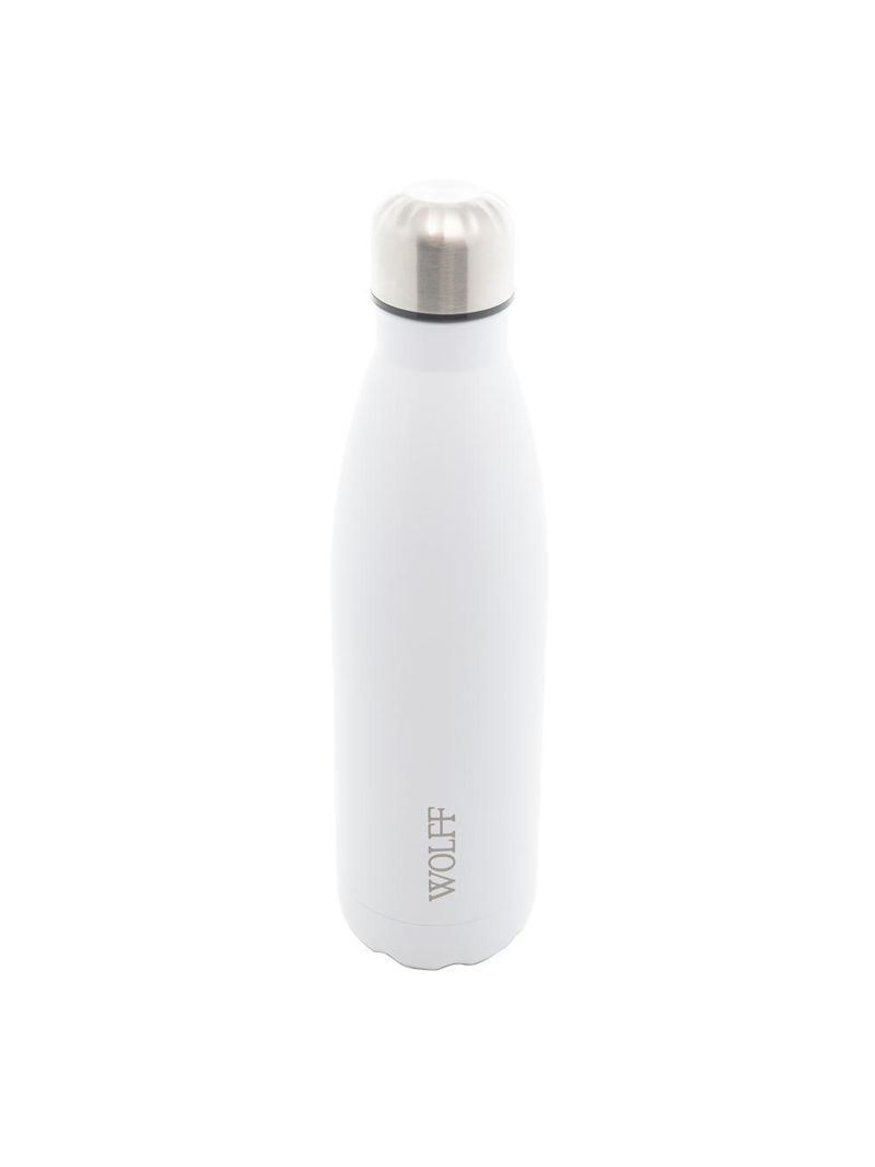 Garrafa térmica wolff ice de aço inox parede dupla branca