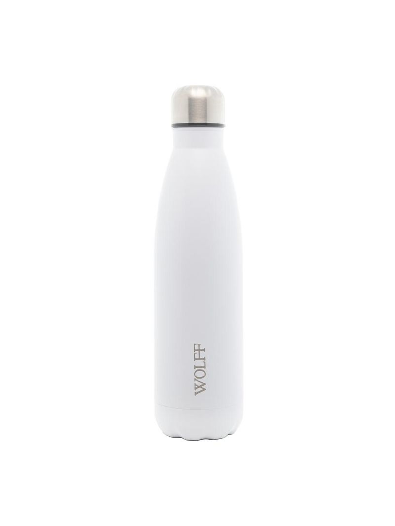 Garrafa térmica wolff ice de aço inox parede dupla branca