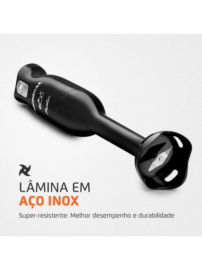 Mixer mondial pratic m-15-b 2 em 1 com copo medidor preto – 200 w